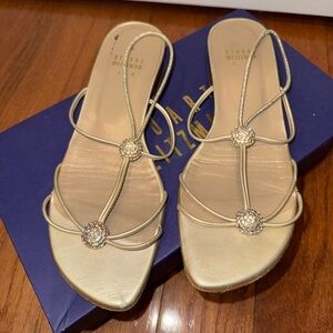 Stuart Weitzman Elegant Gold Sandals